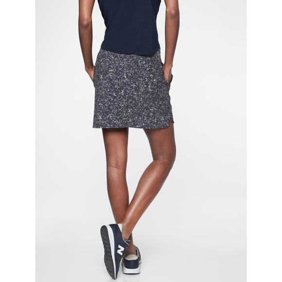 Athleta Midtown Blue Speckled Tennis Pickleball Sporty Mini Skort SZ 10 - Picture 2 of 10